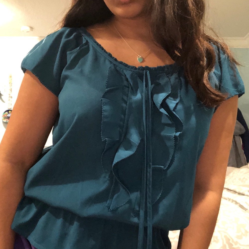 dark teal Gap top